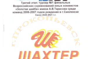Финал турнира "Золотая шайба" среди юношей 2006-2007 г.р. в Смоленске с участием "Кристалла" в