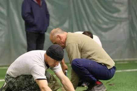 Специалисты из Хабаровска провели работы по укреплению искусственного покрытия футбольных полей СРК «Олимпия-Парк»