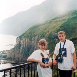 На фоне мыса Тачимачи (Япония)
август 2004г.