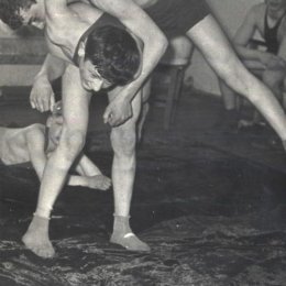 Соревнования борцов, 1950-е годы. 