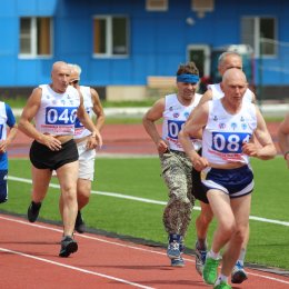 Забег на 1000 метров в зачет Спартакиады пенсионеров Сахалинской области