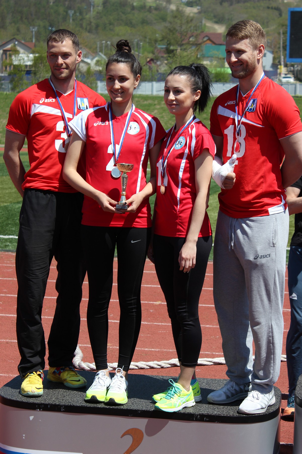 Соревнования по перетягиванию каната в рамках Спартакиады минспорта