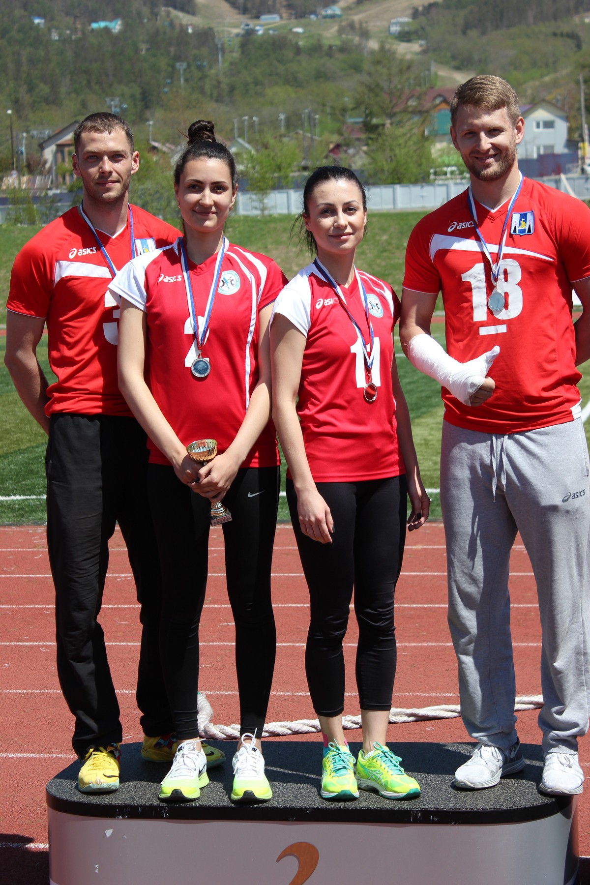 Соревнования по перетягиванию каната в рамках Спартакиады минспорта