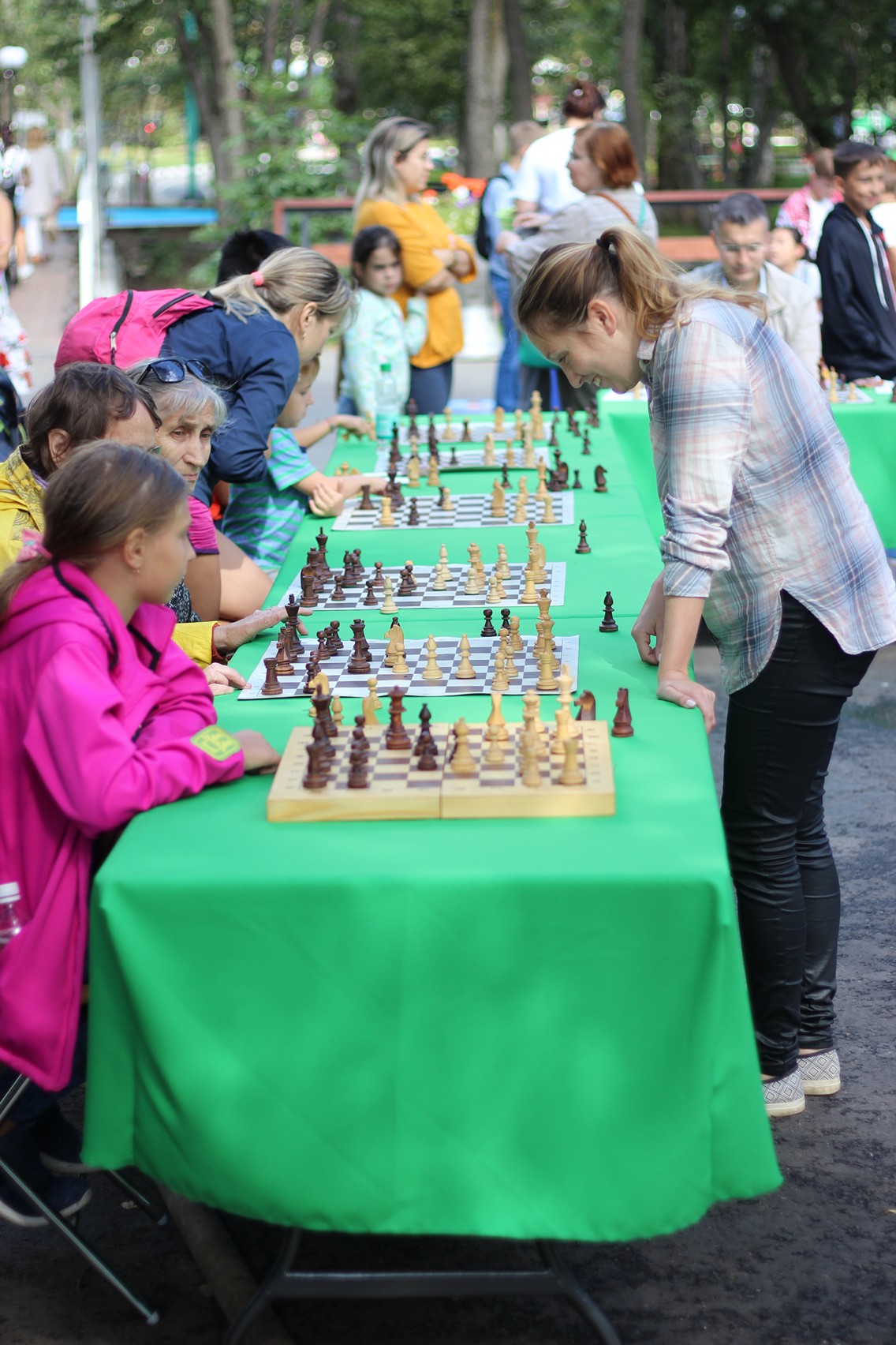 Праздник шахмат в городском парке