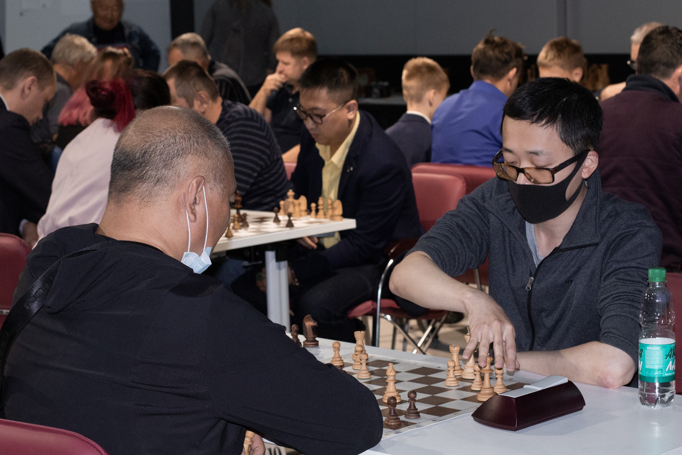 Блиц-турнир с участием международных гроссмейстеров Александра Рахманова и Марии Фоминых (фото Светланы Кругловой)