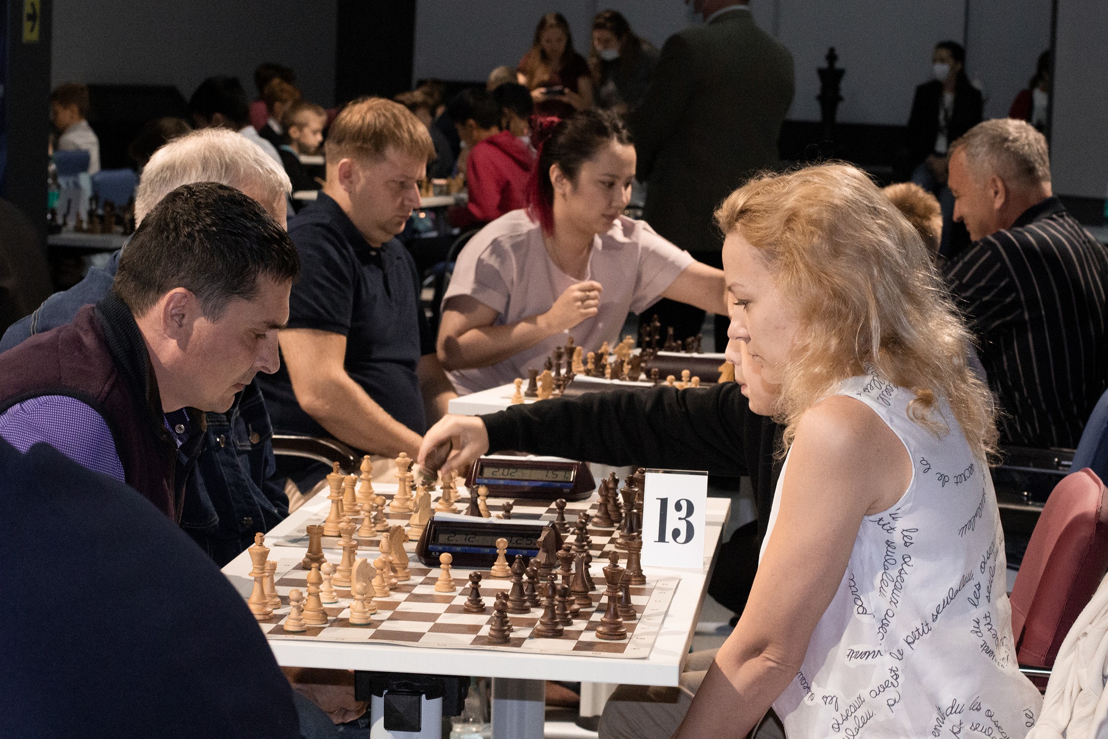 Блиц-турнир с участием международных гроссмейстеров Александра Рахманова и Марии Фоминых (фото Светланы Кругловой)