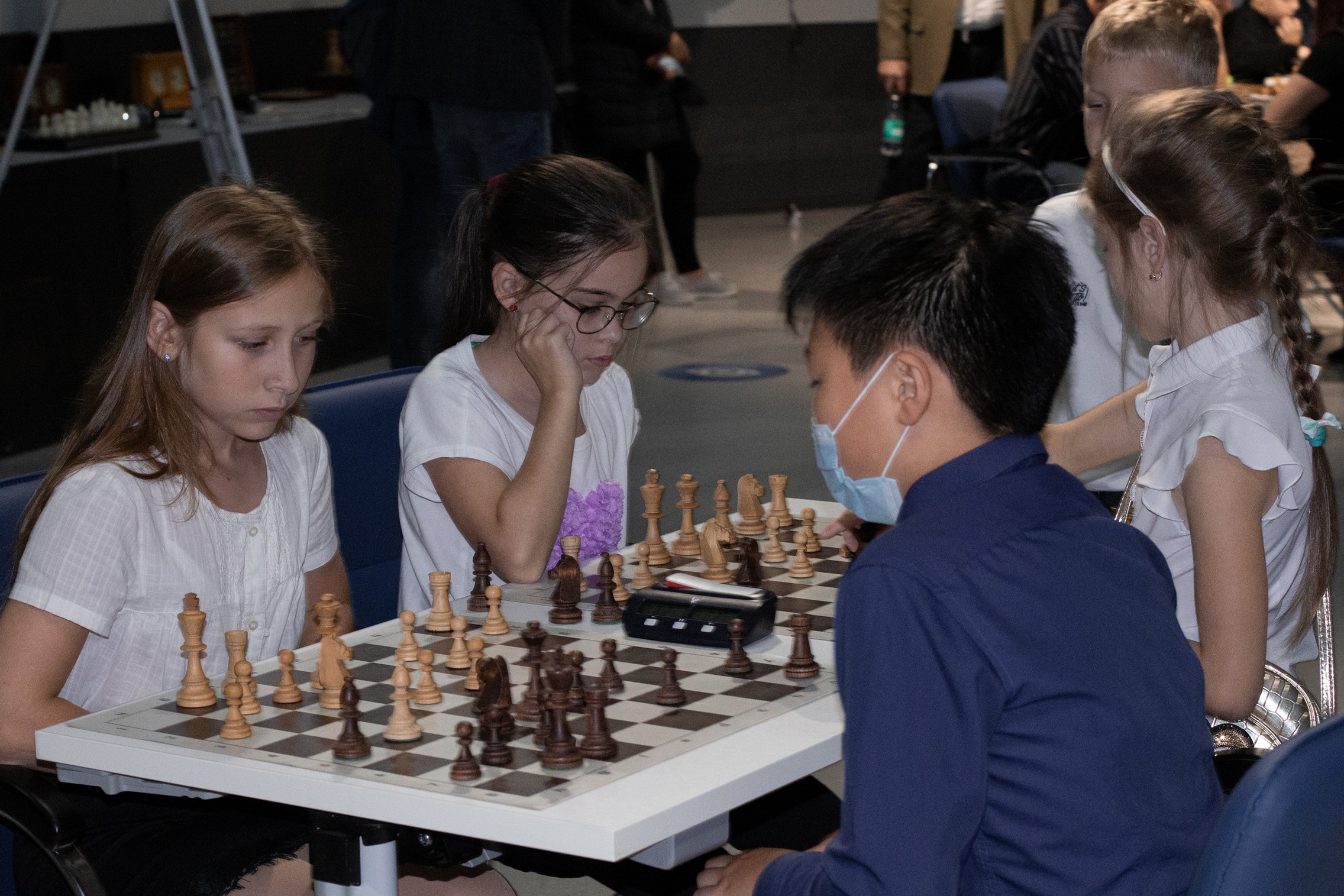 Блиц-турнир с участием международных гроссмейстеров Александра Рахманова и Марии Фоминых (фото Светланы Кругловой)