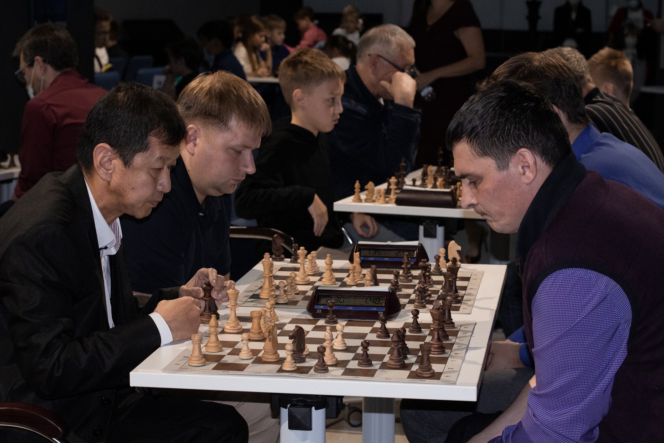 Блиц-турнир с участием международных гроссмейстеров Александра Рахманова и Марии Фоминых (фото Светланы Кругловой)