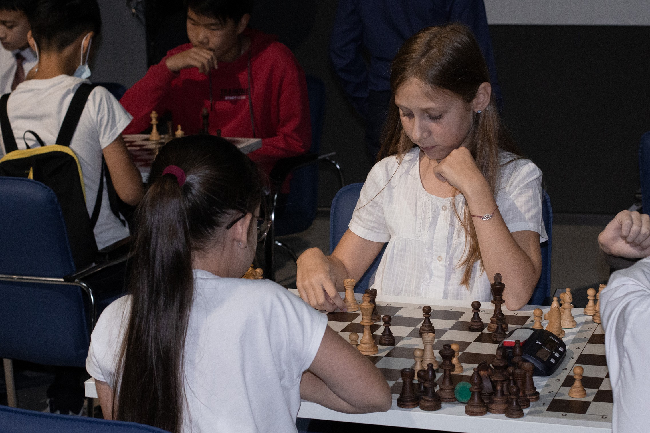 Блиц-турнир с участием международных гроссмейстеров Александра Рахманова и Марии Фоминых (фото Светланы Кругловой)