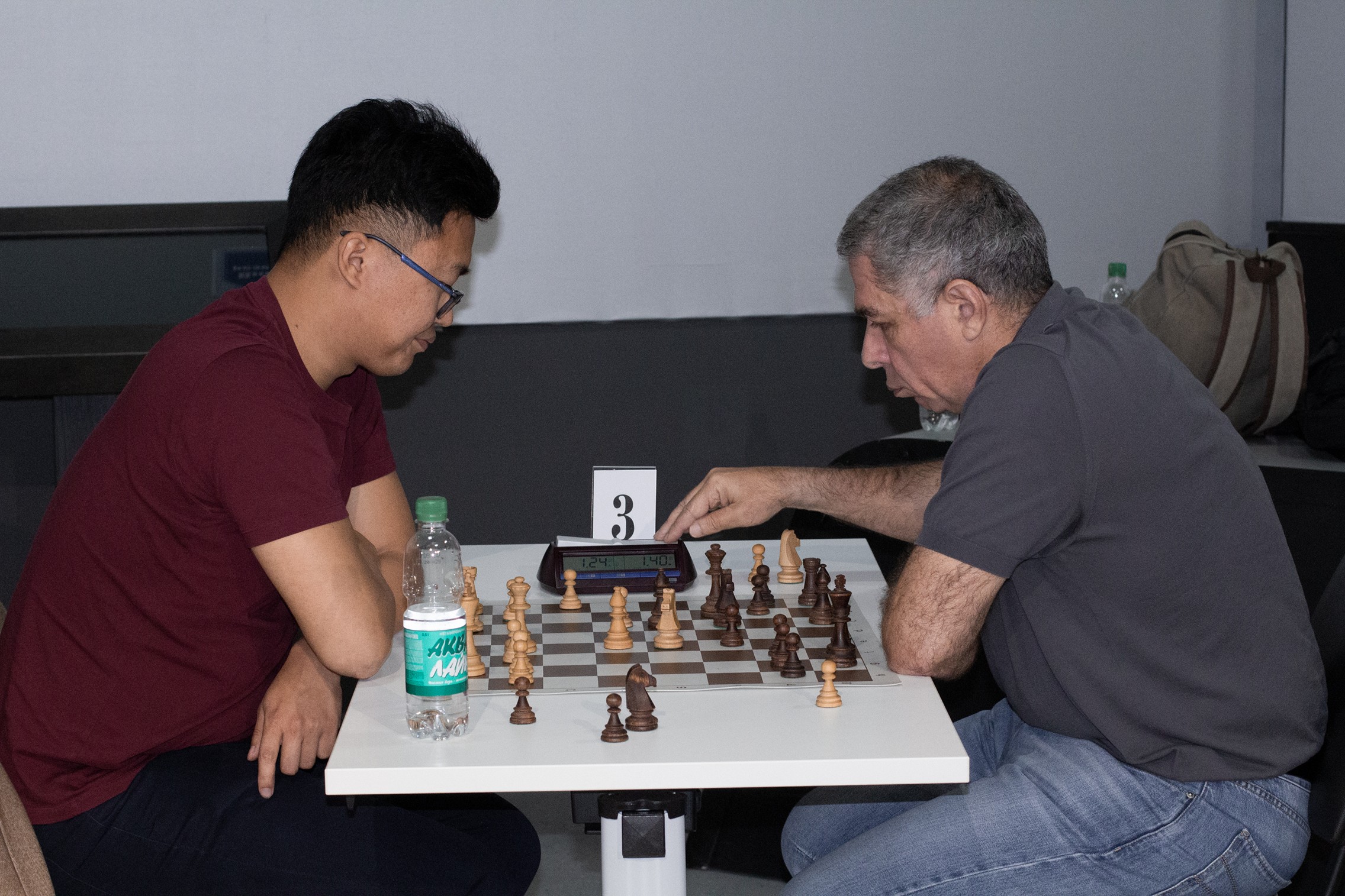 Блиц-турнир с участием международных гроссмейстеров Александра Рахманова и Марии Фоминых (фото Светланы Кругловой)