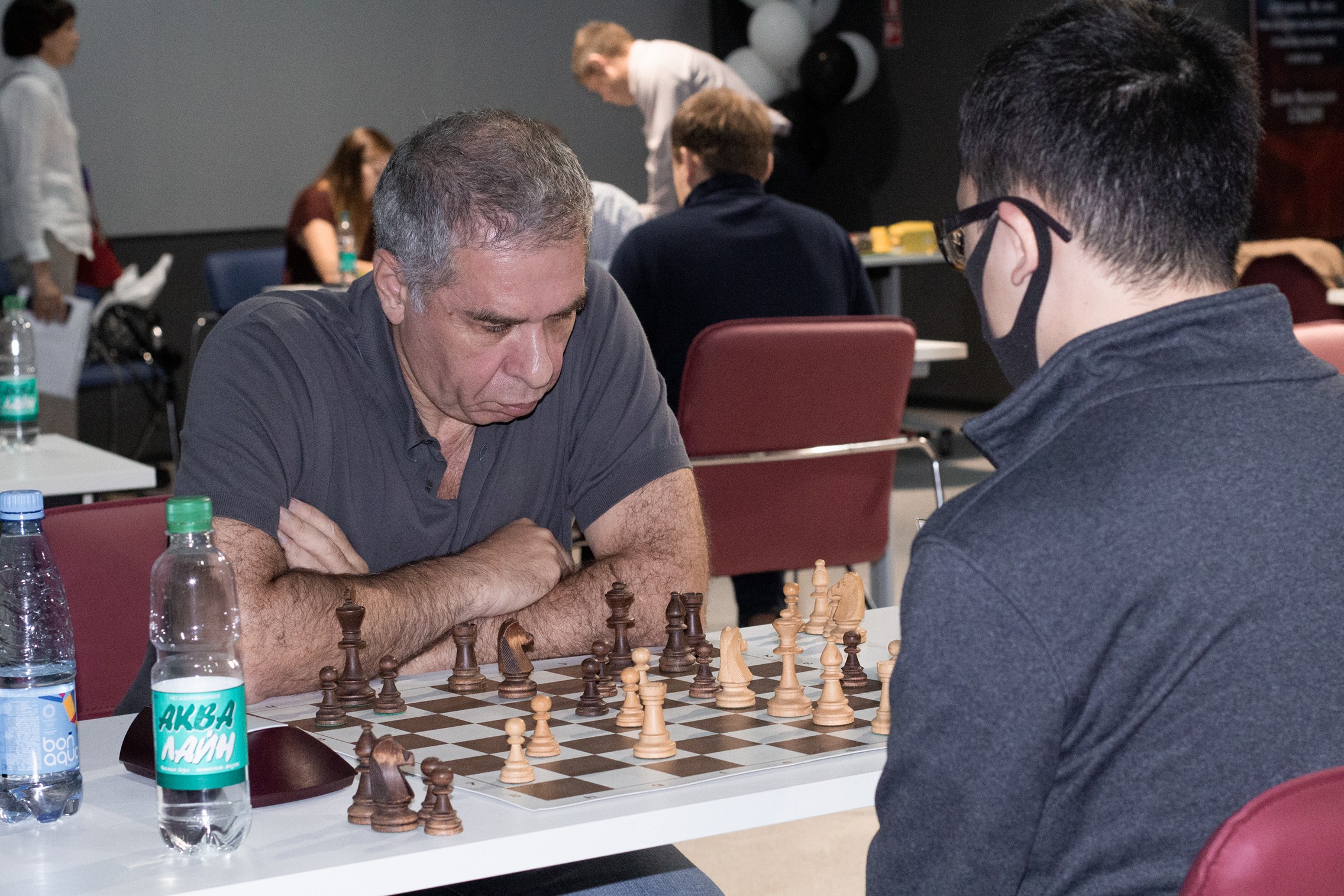 Блиц-турнир с участием международных гроссмейстеров Александра Рахманова и Марии Фоминых (фото Светланы Кругловой)