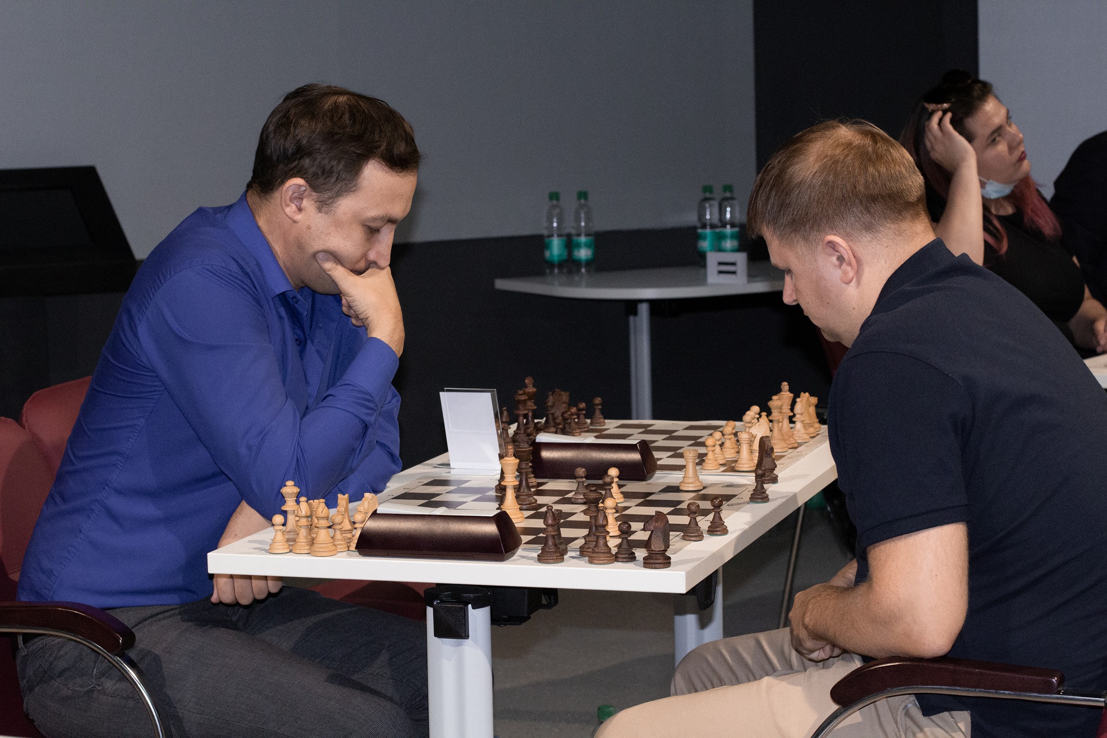 Блиц-турнир с участием международных гроссмейстеров Александра Рахманова и Марии Фоминых (фото Светланы Кругловой)