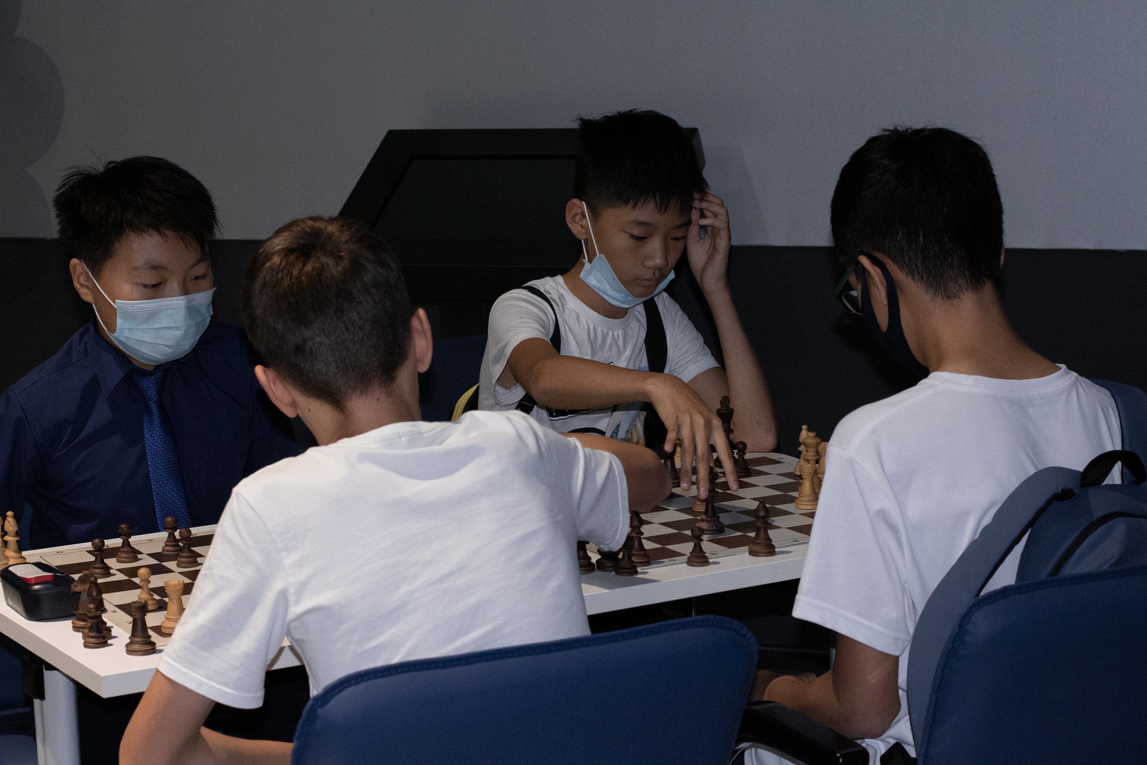 Блиц-турнир с участием международных гроссмейстеров Александра Рахманова и Марии Фоминых (фото Светланы Кругловой)