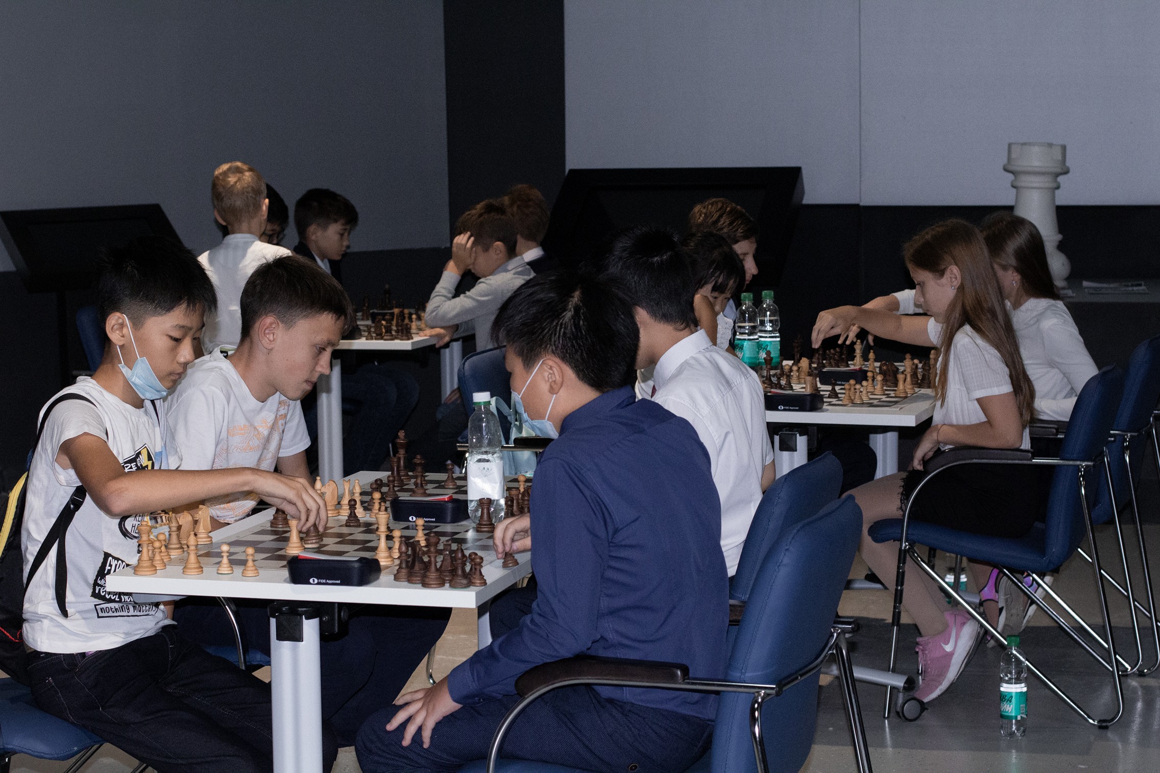 Блиц-турнир с участием международных гроссмейстеров Александра Рахманова и Марии Фоминых (фото Светланы Кругловой)