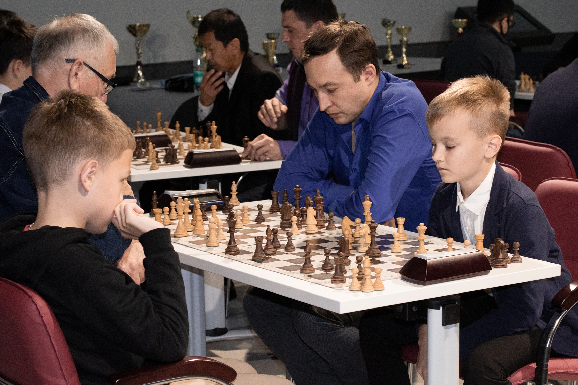 Блиц-турнир с участием международных гроссмейстеров Александра Рахманова и Марии Фоминых (фото Светланы Кругловой)