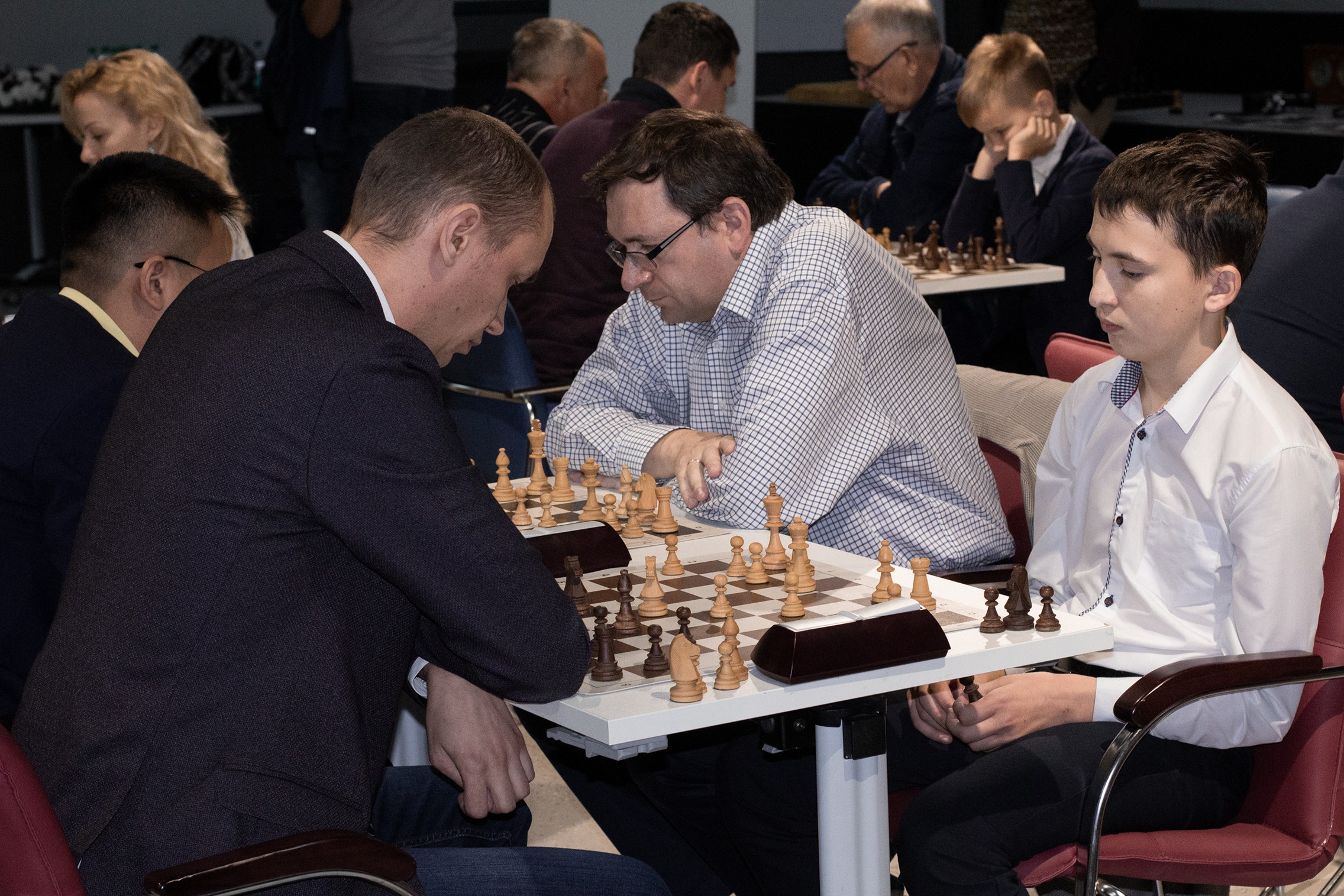 Блиц-турнир с участием международных гроссмейстеров Александра Рахманова и Марии Фоминых (фото Светланы Кругловой)