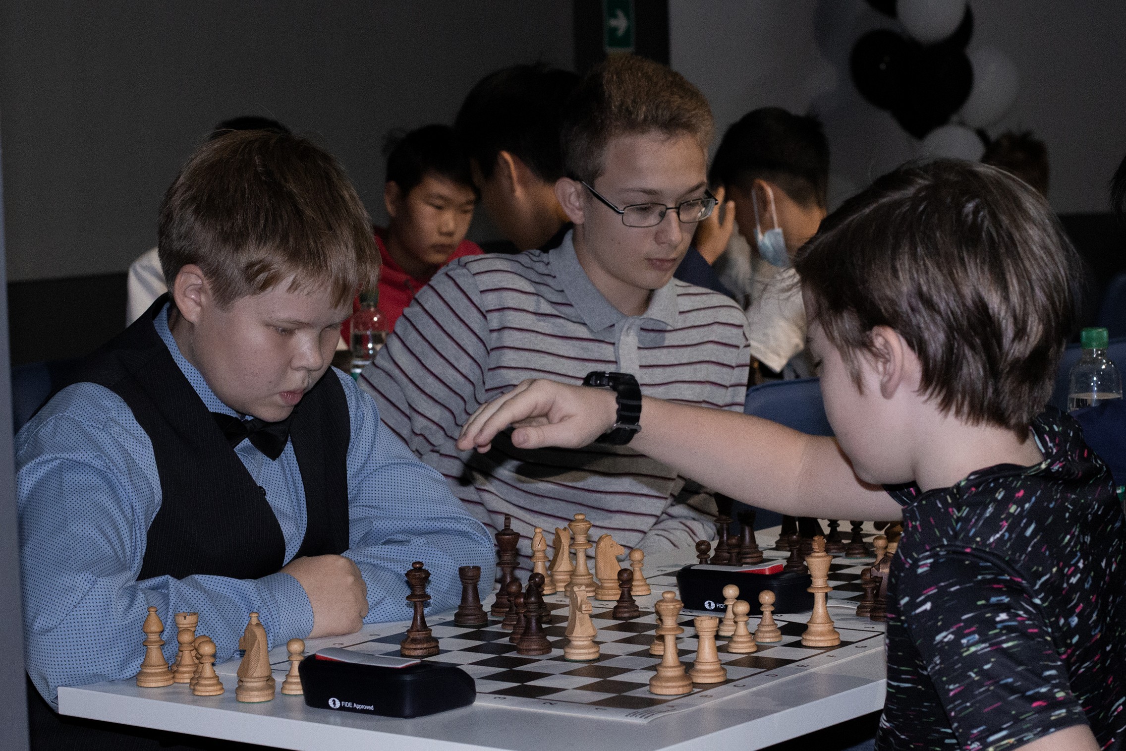 Блиц-турнир с участием международных гроссмейстеров Александра Рахманова и Марии Фоминых (фото Светланы Кругловой)