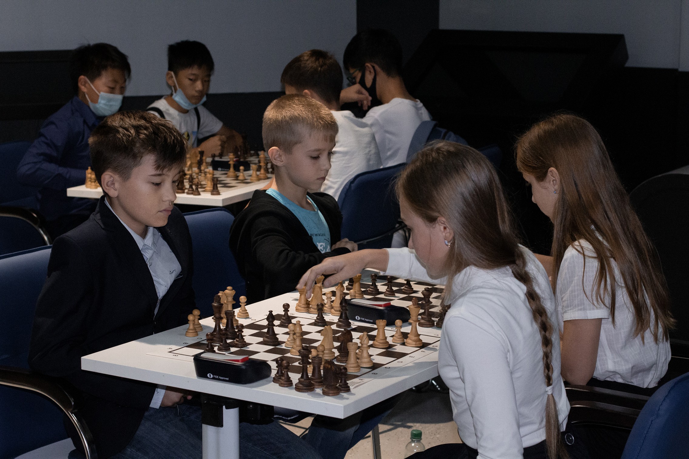 Блиц-турнир с участием международных гроссмейстеров Александра Рахманова и Марии Фоминых (фото Светланы Кругловой)