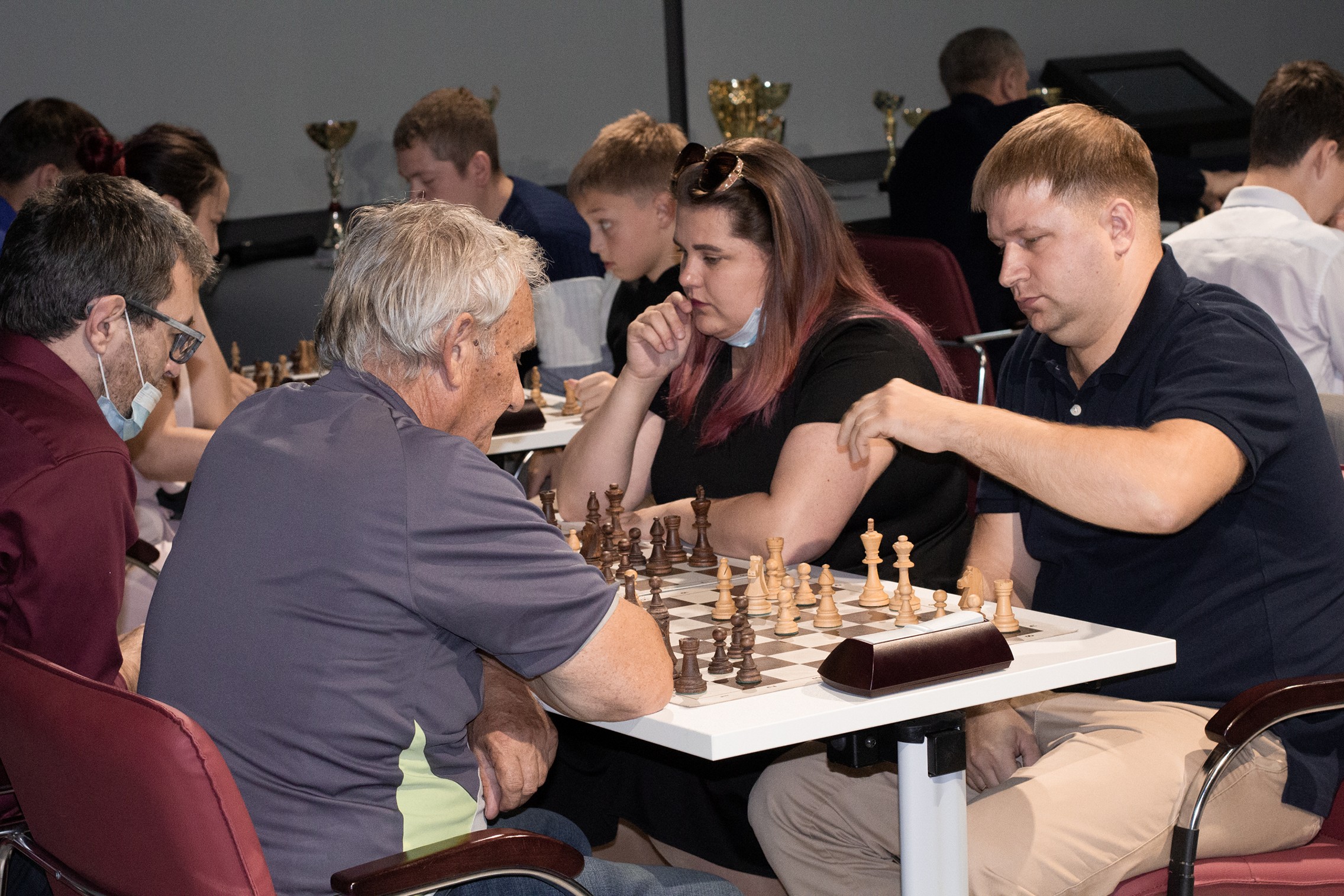 Блиц-турнир с участием международных гроссмейстеров Александра Рахманова и Марии Фоминых (фото Светланы Кругловой)