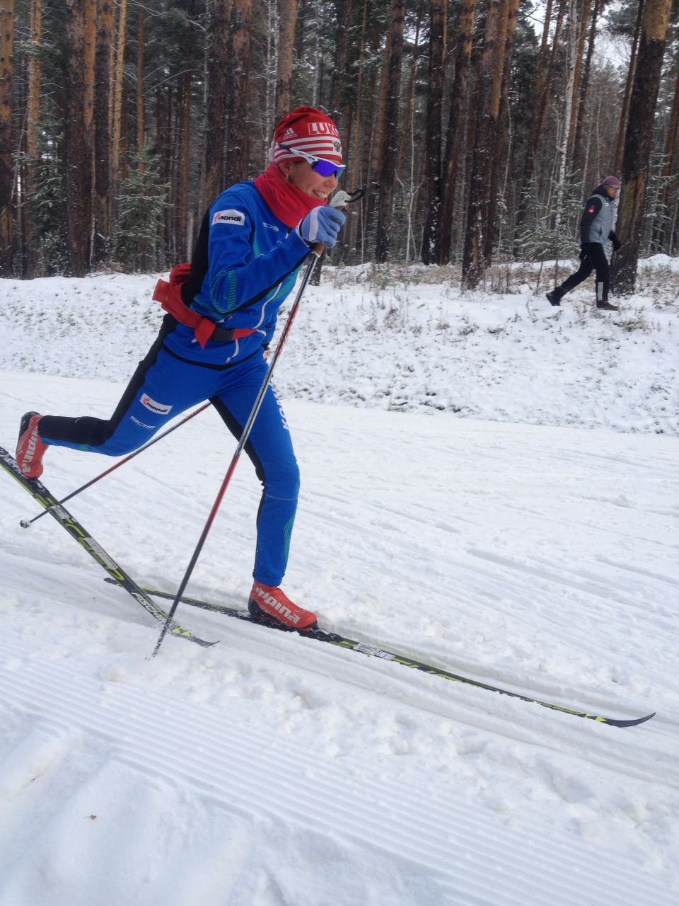 На тренировке