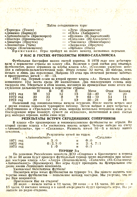 "Автомобилист" (Кр) - "Сахалин"